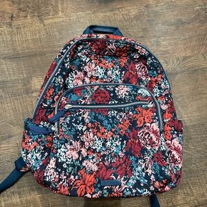 Vera Bradley Floral Travel Bag - Red and Blue